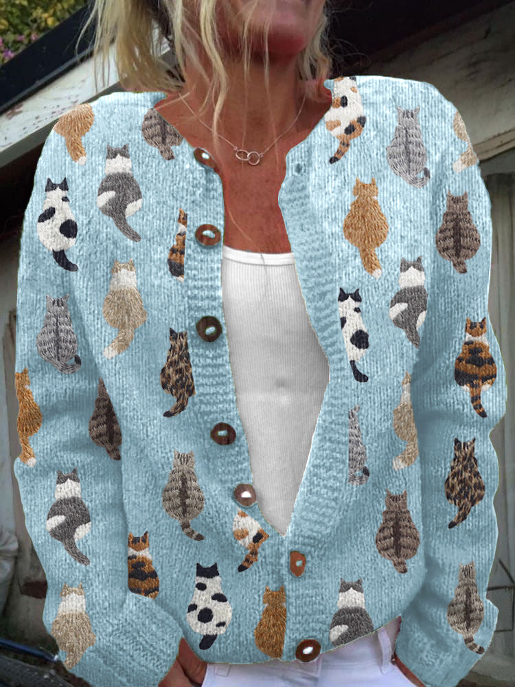 DELACROIX | Cardigan Motif Chats Camille