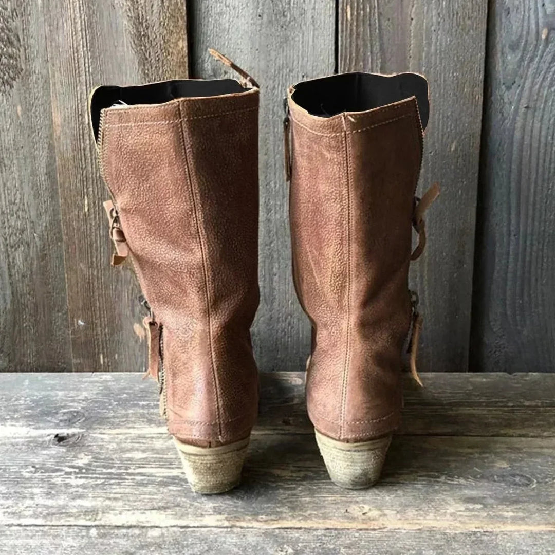 DELACROIX | Bottes Mi-Mollet Camel Mathilde