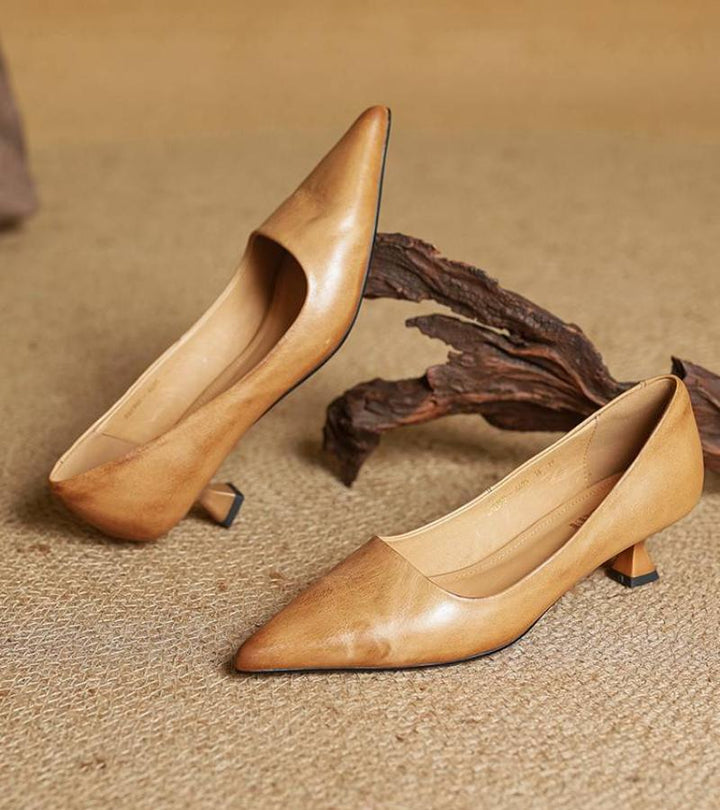DELACROIX | Escarpins Pointus en Cuir Charlotte