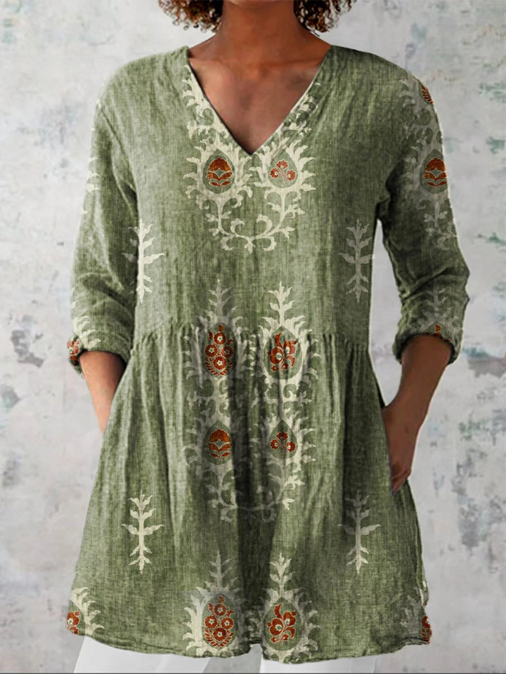 DELACROIX | Blouse Longue Col V Fluide Aveline