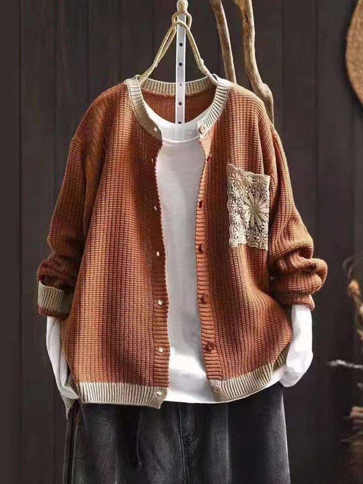 DELACROIX | Cardigan Maille Gaufrée à Poches Sandrine