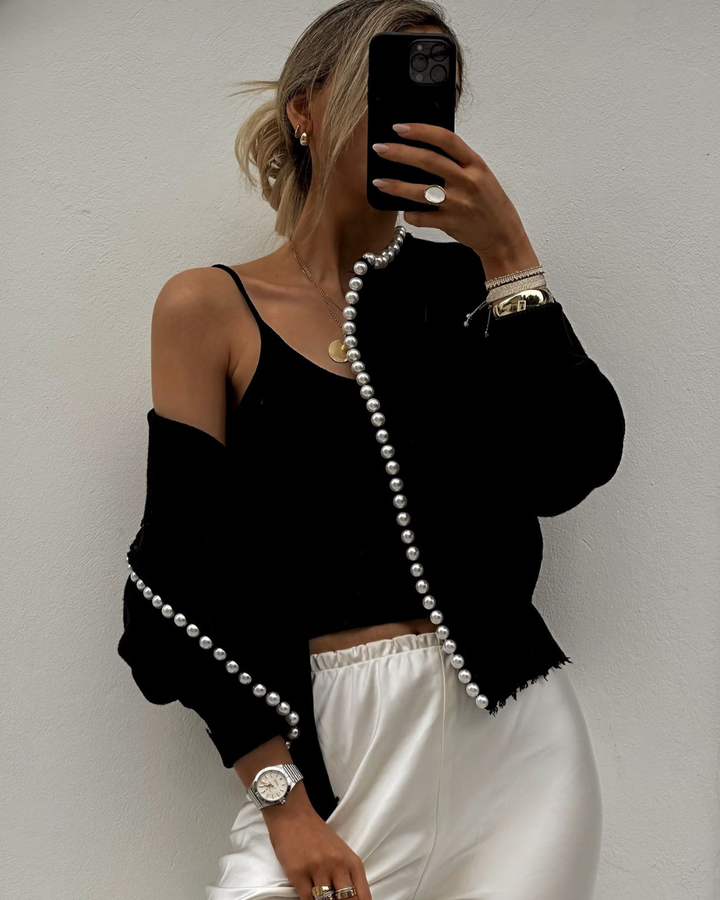 DELACROIX | Cardigan Bordure Perles Manon