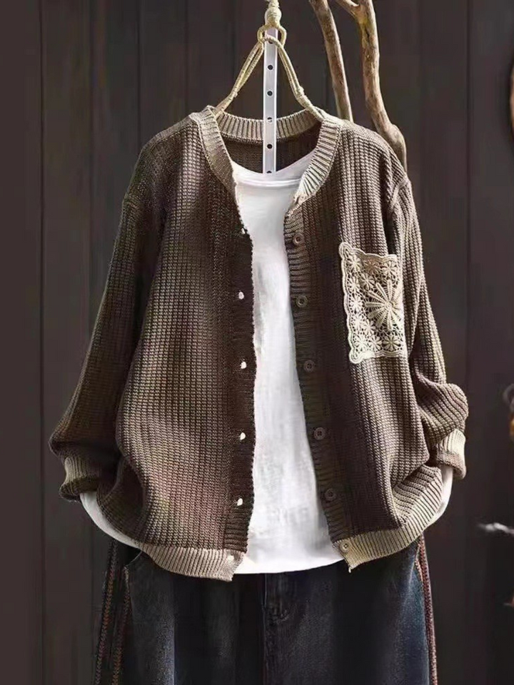 DELACROIX | Cardigan Maille Gaufrée à Poches Sandrine