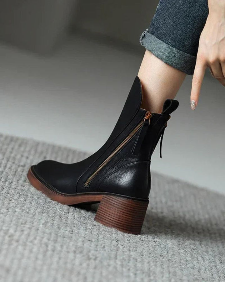 DELACROIX | Bottines Zippées Talon Confort Isabelle