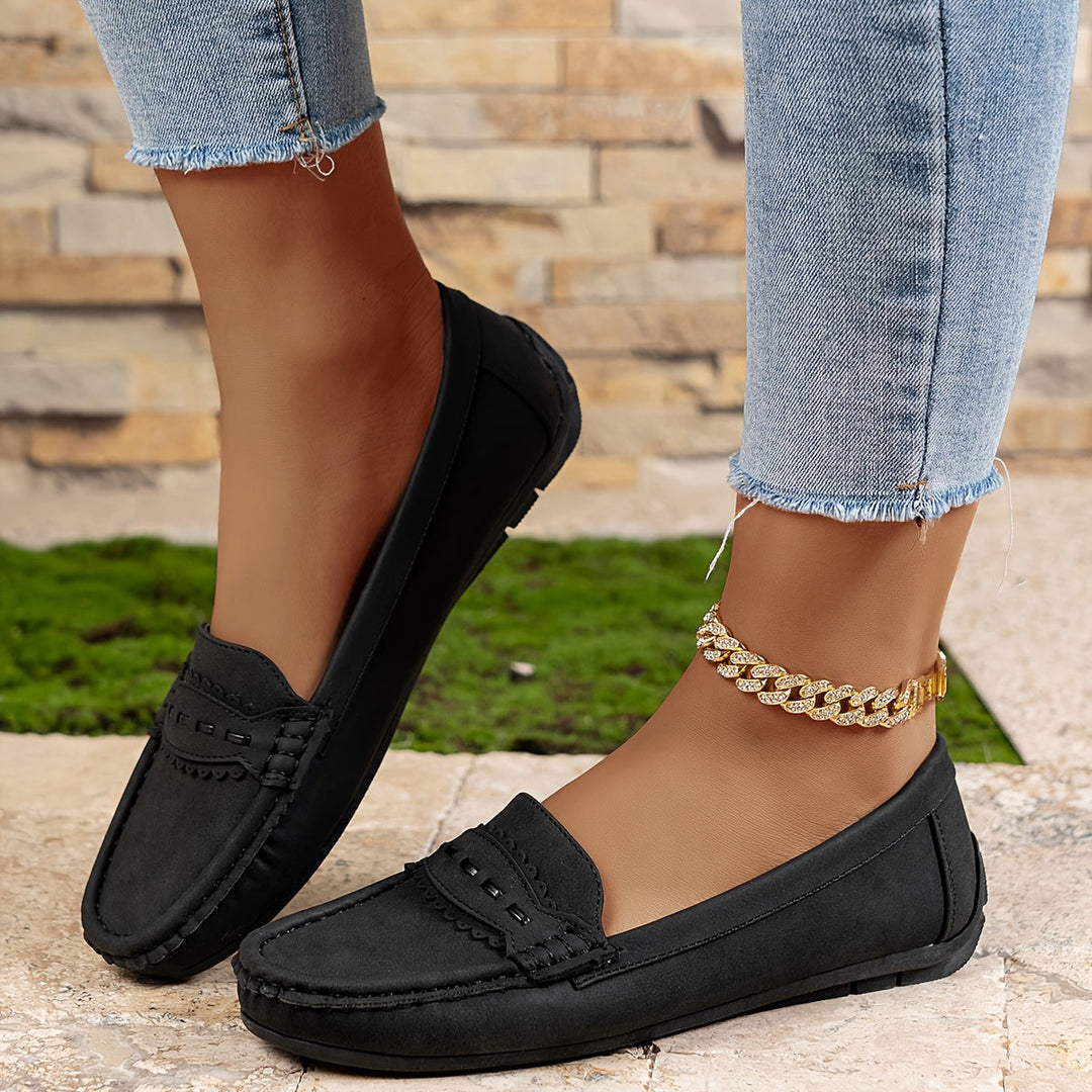 DELACROIX | Mocassins Effet Daim Festonnés Marie
