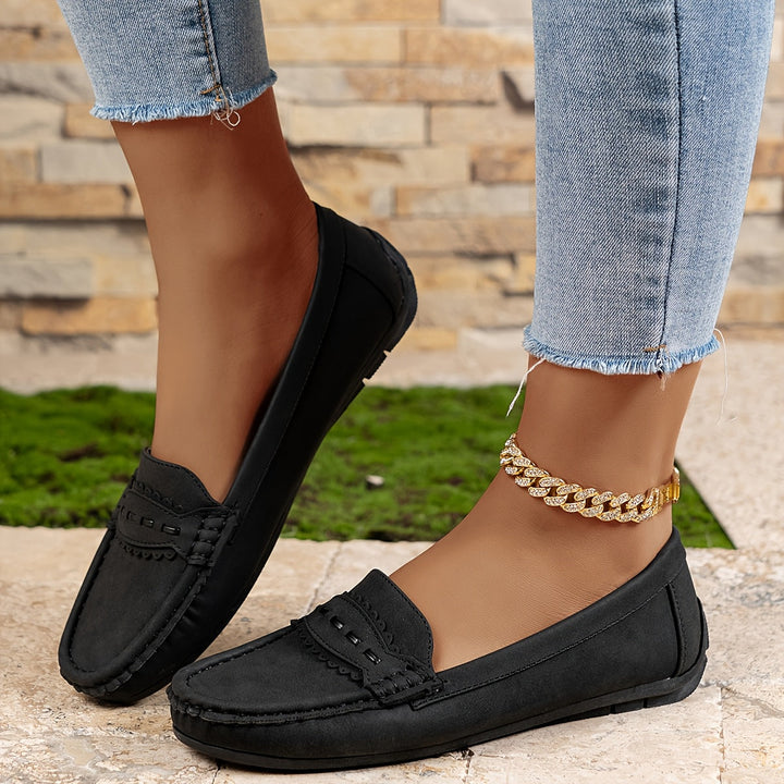 DELACROIX | Mocassins Effet Daim Festonnés Marie