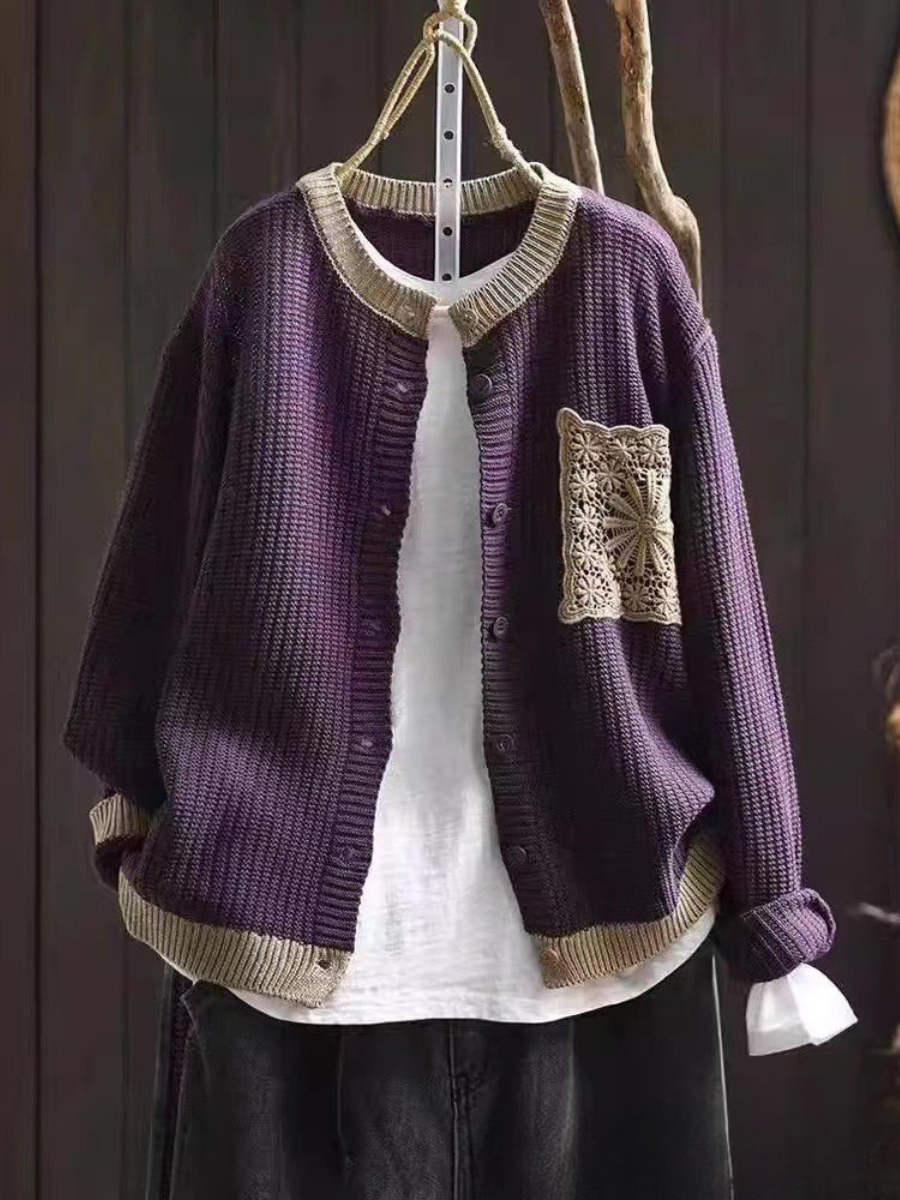 DELACROIX | Cardigan Maille Gaufrée à Poches Sandrine