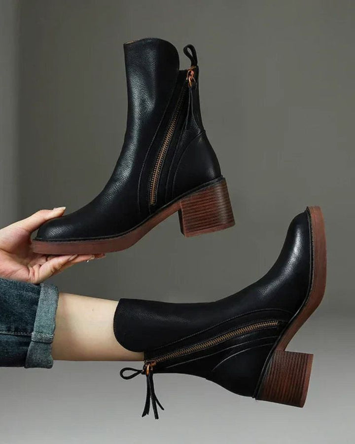 DELACROIX | Bottines Zippées Talon Confort Isabelle