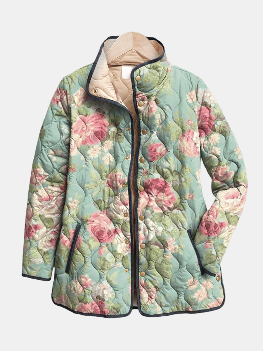 DELACROIX | Veste Matelassée Roses Anciennes Claire