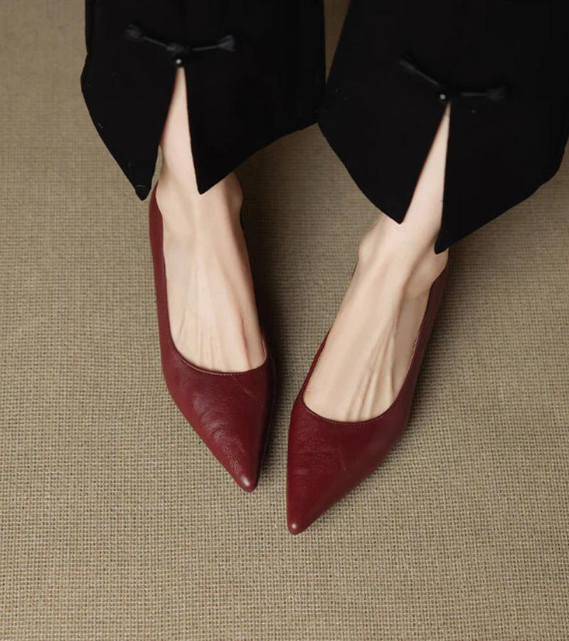DELACROIX | Escarpins Pointus en Cuir Charlotte