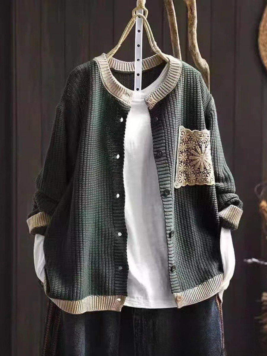 DELACROIX | Cardigan Maille Gaufrée à Poches Sandrine