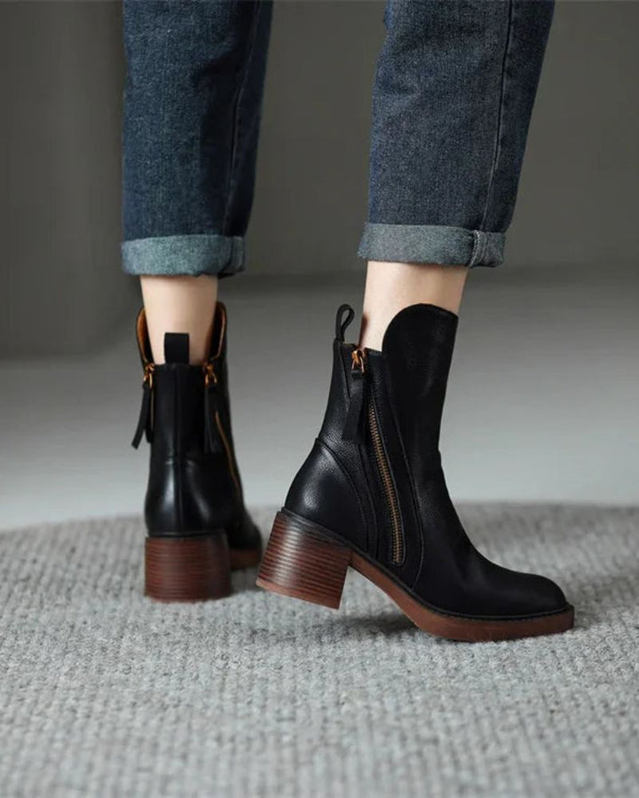 DELACROIX | Bottines Zippées Talon Confort Isabelle