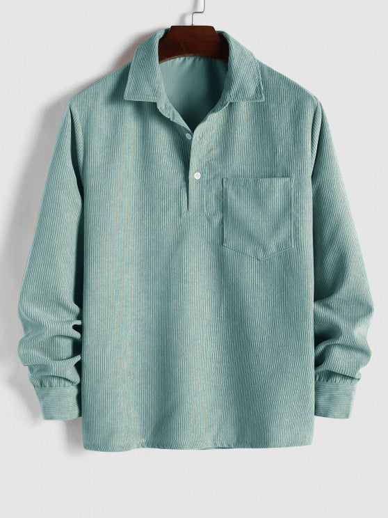 DELACROIX | CHEMISE MANCHES LONGUES DEMI-BOUTONS POUR HOMME