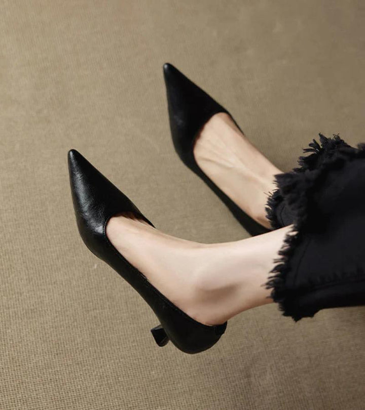 DELACROIX | Escarpins Pointus en Cuir Charlotte
