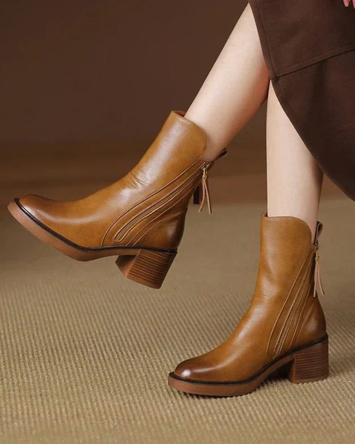 DELACROIX | Bottines Zippées Talon Confort Isabelle