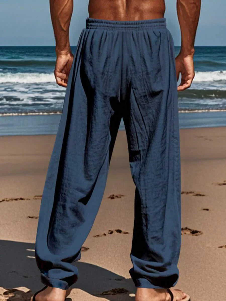 DELACROIX | PANTALON LÉGER EN LIN AVEC CORDON