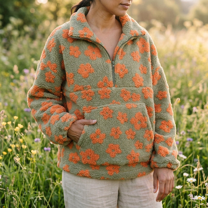DELACROIX | Pull Polaire Fleuri Amélie