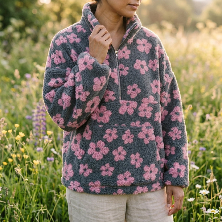 DELACROIX | Pull Polaire Fleuri Amélie