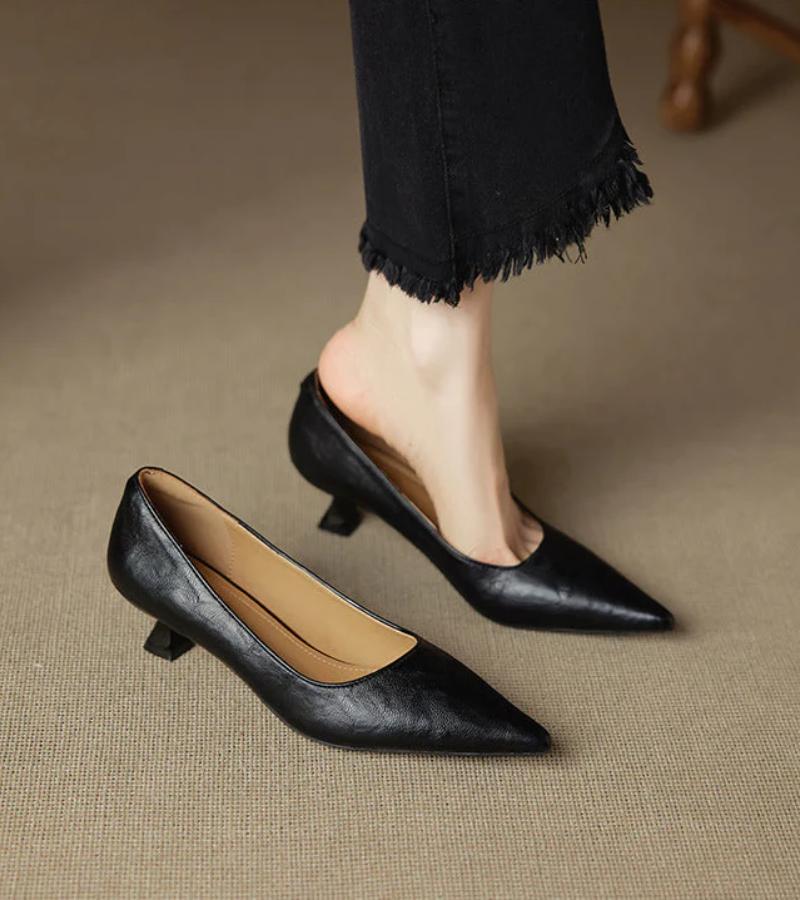 DELACROIX | Escarpins Pointus en Cuir Charlotte
