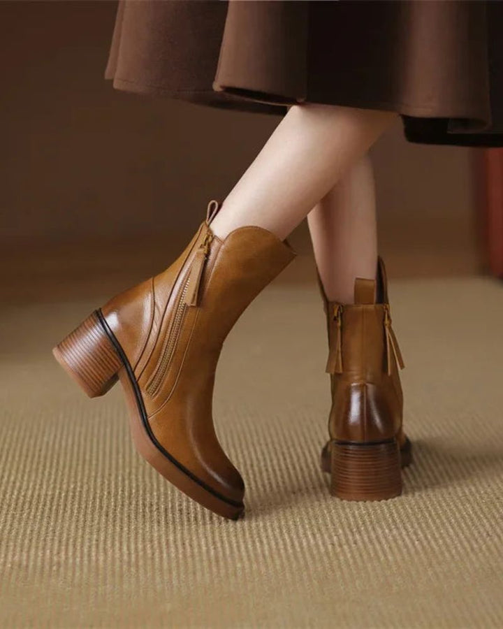 DELACROIX | Bottines Zippées Talon Confort Isabelle