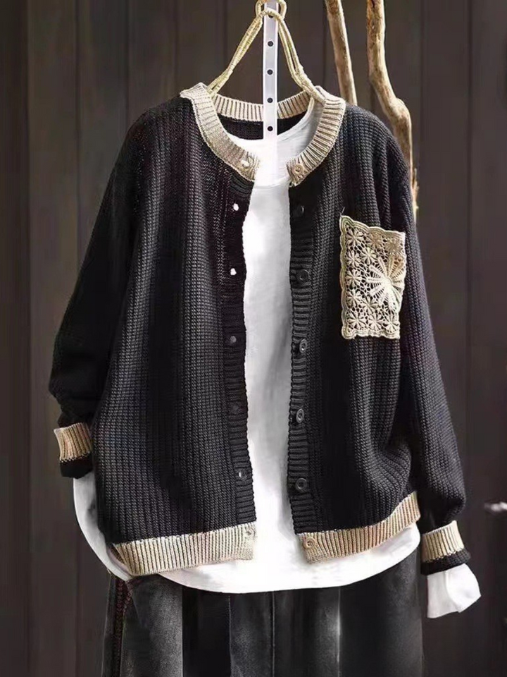 DELACROIX | Cardigan Maille Gaufrée à Poches Sandrine