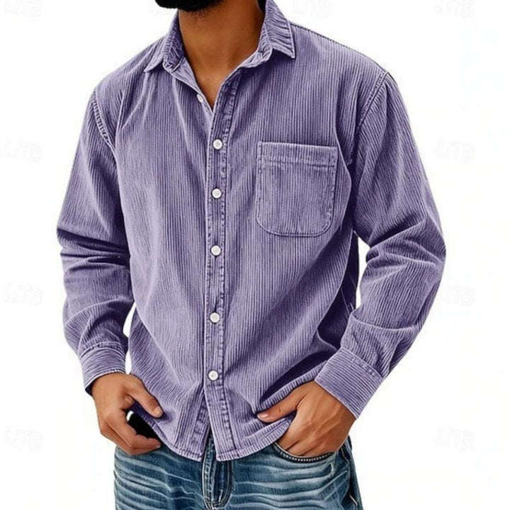DELACROIX | CHEMISE BOUTONNÉE EN VELOURS CÔTELÉ POUR HOMME