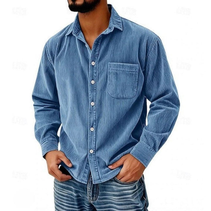 DELACROIX | CHEMISE BOUTONNÉE EN VELOURS CÔTELÉ POUR HOMME