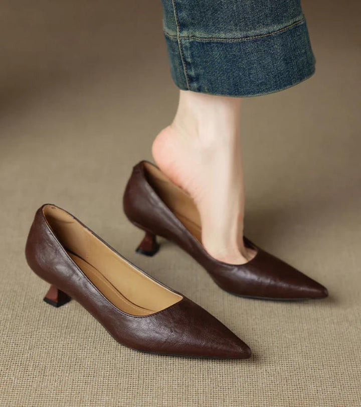 DELACROIX | Escarpins Pointus en Cuir Charlotte