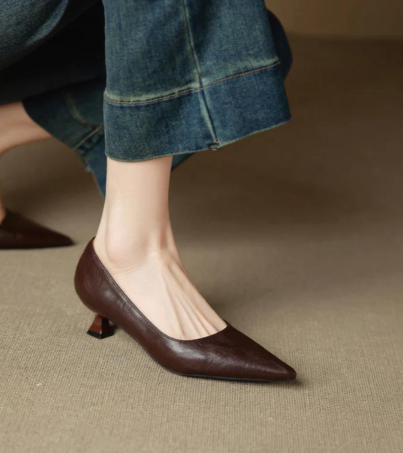 DELACROIX | Escarpins Pointus en Cuir Charlotte