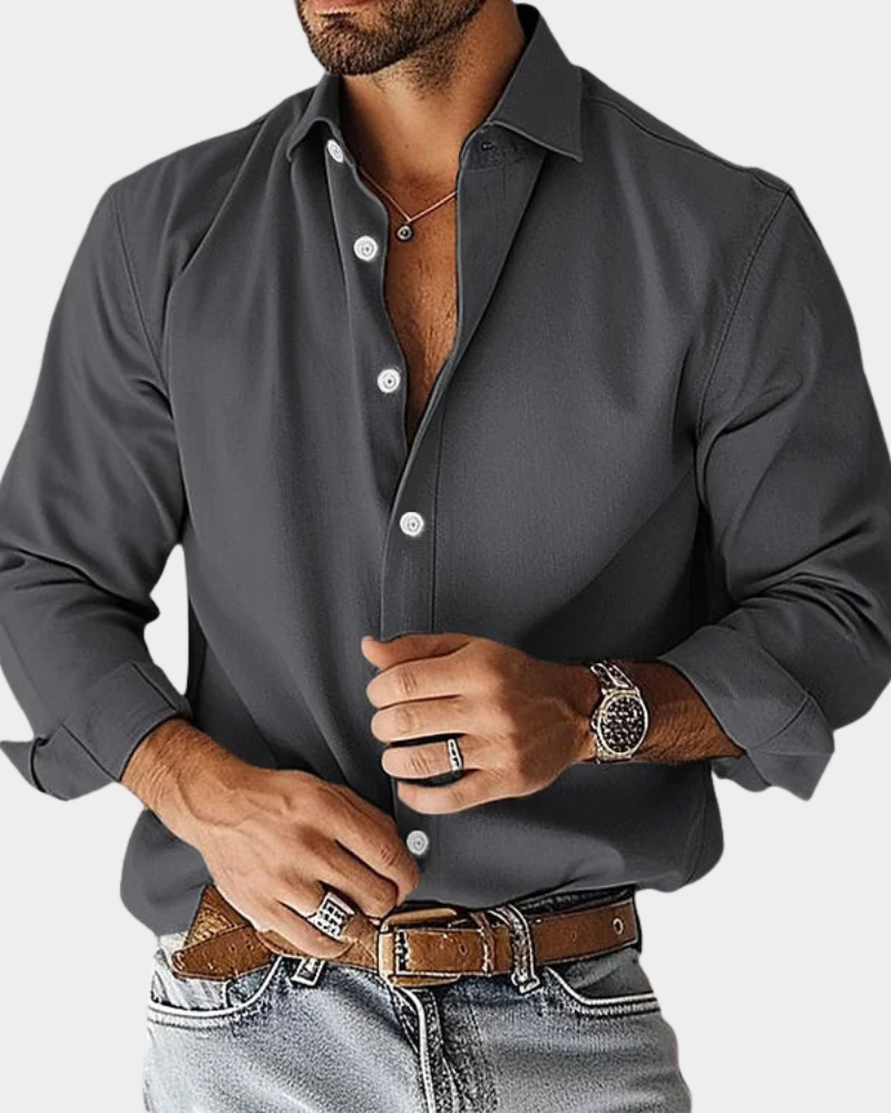 DELACROIX | CHEMISE BOUTONNÉE ÉTIREMENT COUPE SLIM POUR HOMME