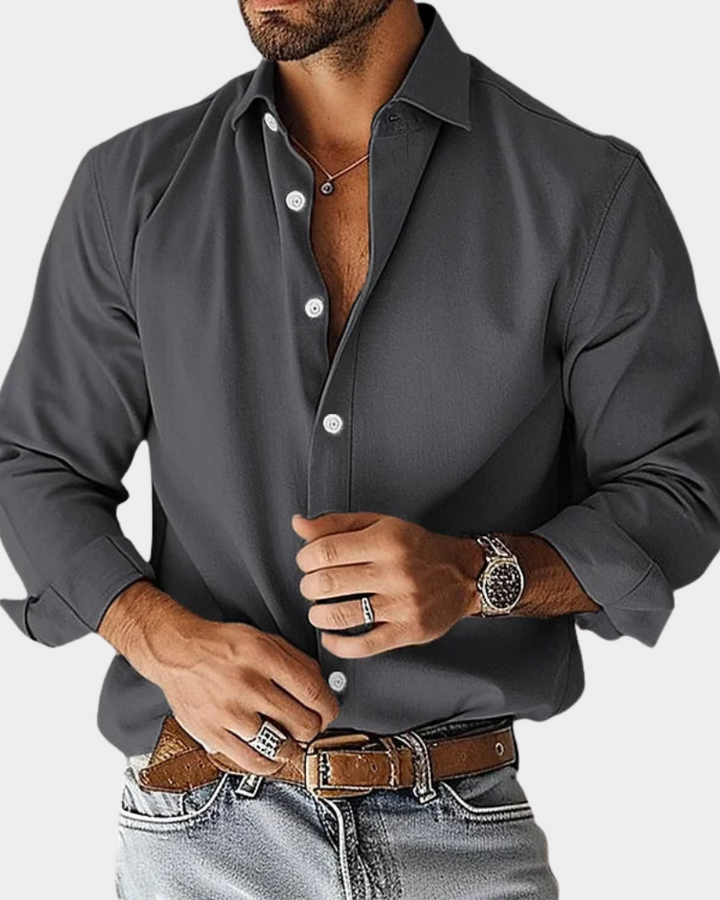 DELACROIX | CHEMISE BOUTONNÉE ÉTIREMENT COUPE SLIM POUR HOMME