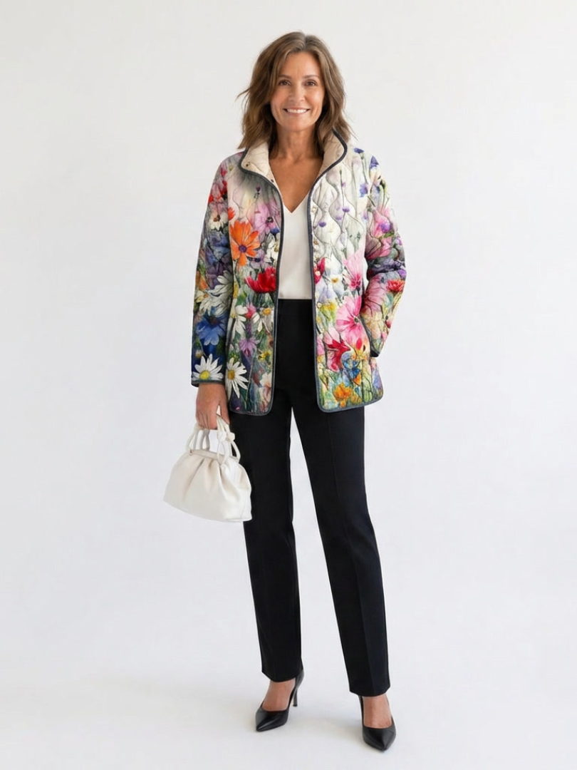 DELACROIX | Veste Matelassée Fleurs des Champs Manon
