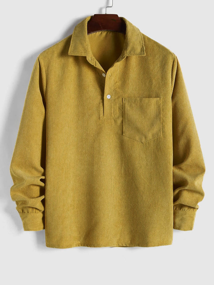 DELACROIX | CHEMISE MANCHES LONGUES DEMI-BOUTONS POUR HOMME