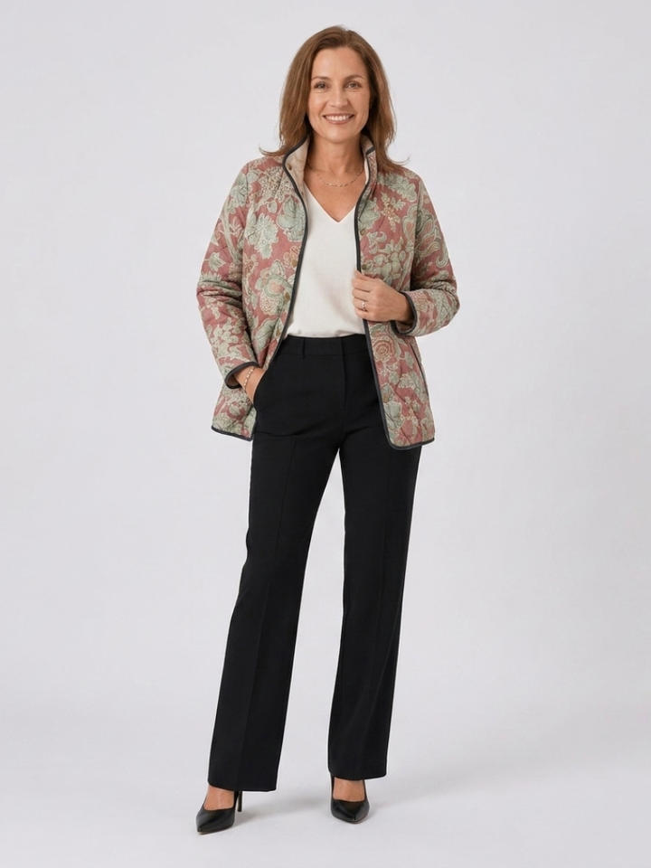 DELACROIX | Veste Matelassée Damas Terracotta Pauline