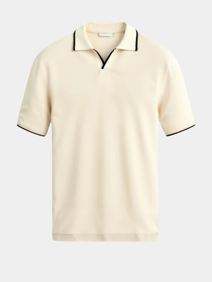 DELACROIX | POLO SUR MESURE EN PIQUÉ AVEC DÉTAILS CONTRASTANTS