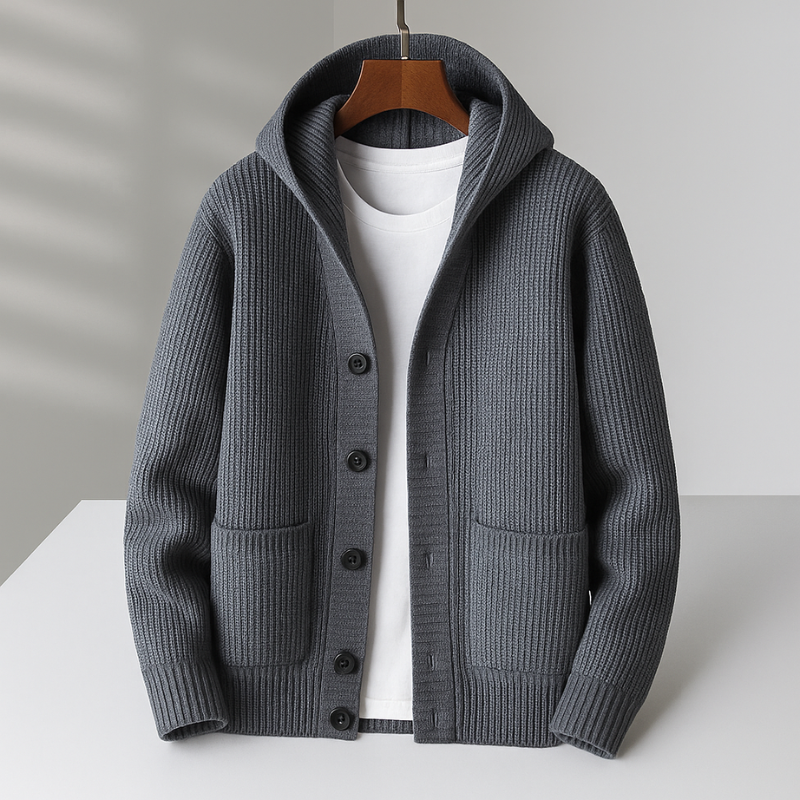 DELACROIX | CARDIGAN À CAPUCHE POUR HOMME