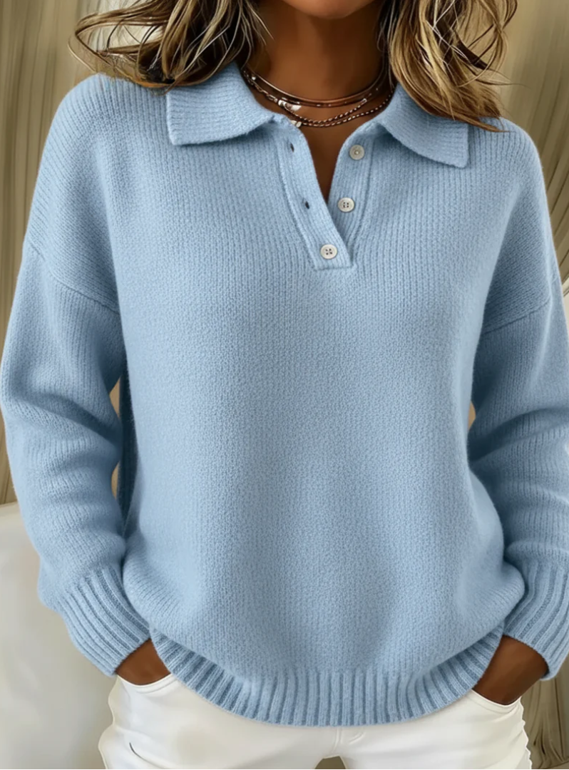 DELACROIX | Pull Col Polo Maille Douce Amélie