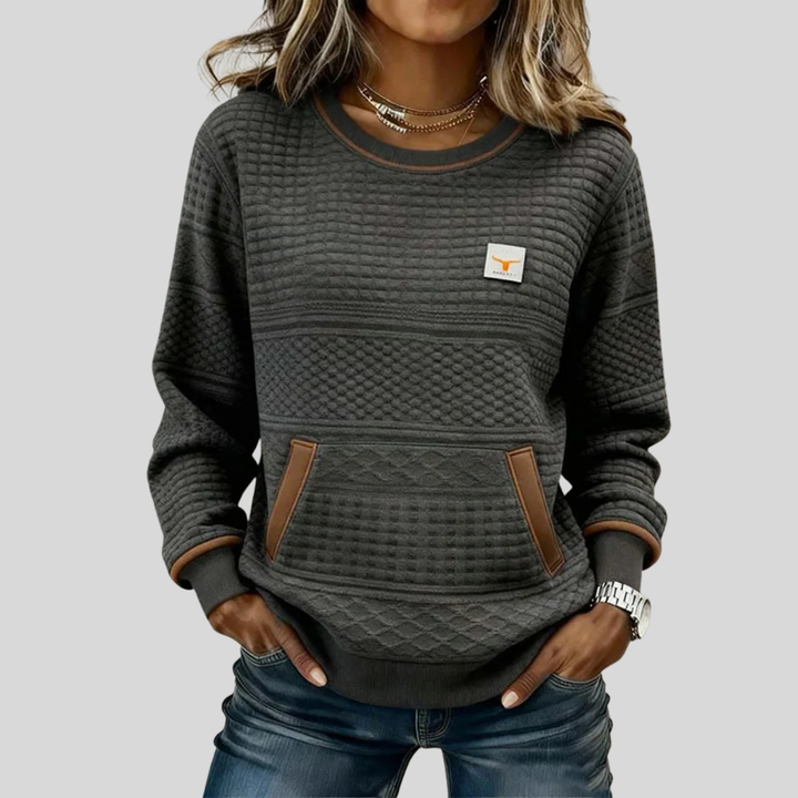 DELACROIX | Sweat Matelassé Col Rond pour Femme Chloé