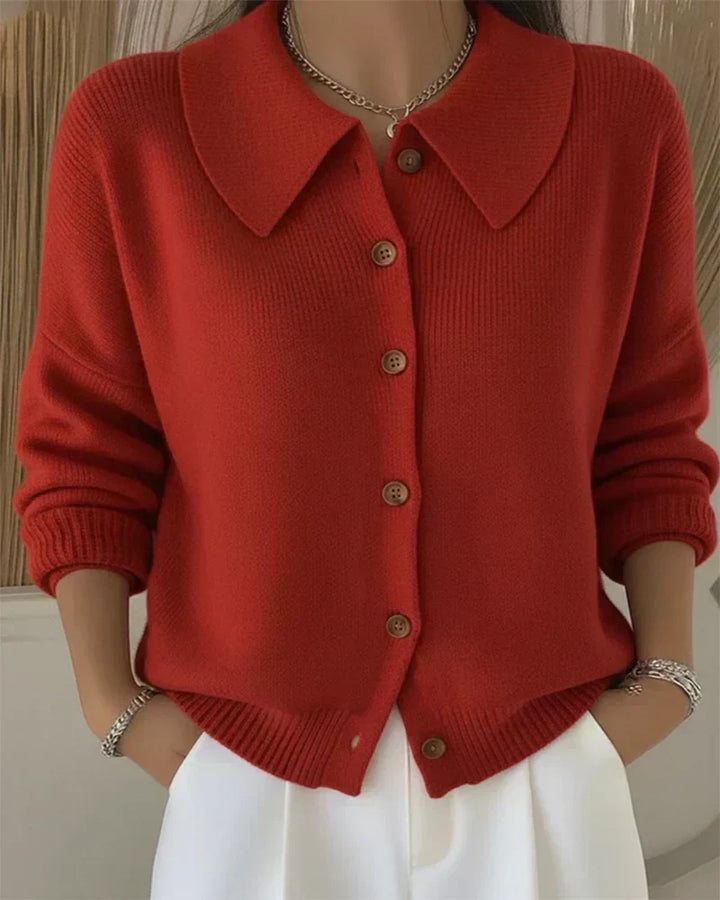 DELACROIX | Cardigan Boutonné Col Souple Mathilde