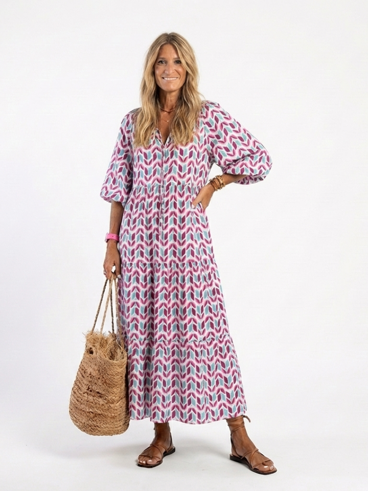 DELACROIX | Robe midi à manches longues Mireya