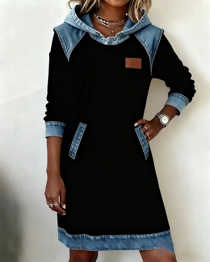 DELACROIX | Robe Sweat Effet Denim pour Femme Camille