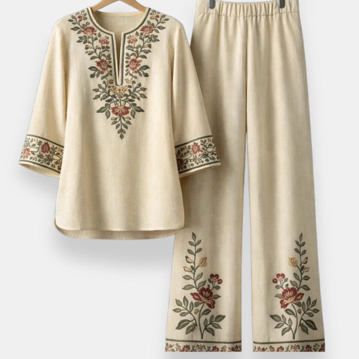 DELACROIX | Ensemble Tunique Brodée et Pantalon Sylvie