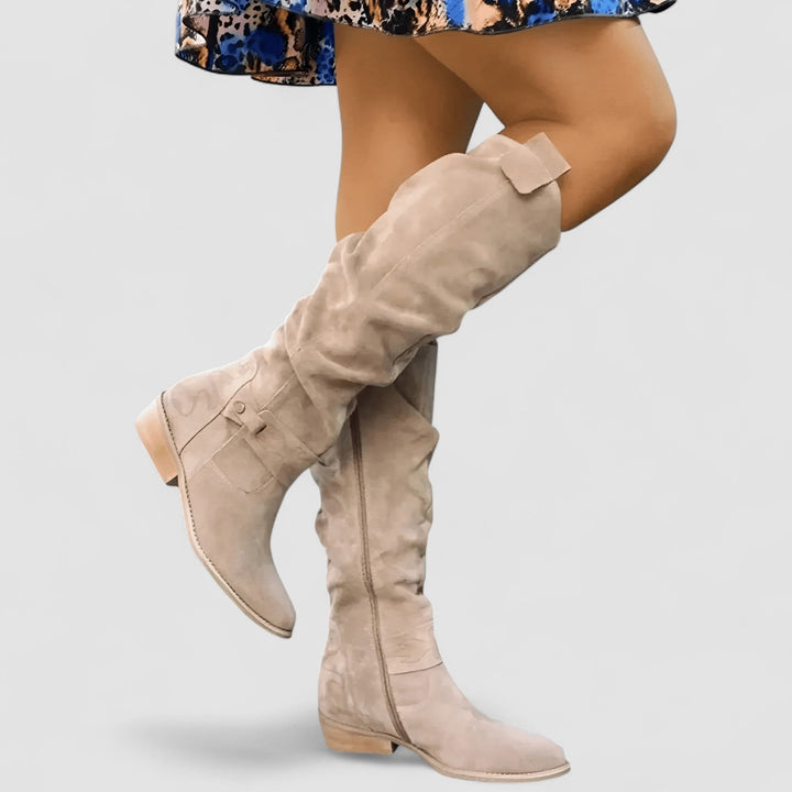 DELACROIX | Bottes Hautes Effet Daim Manon