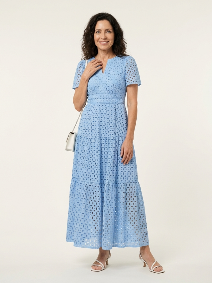 DELACROIX | Robe midi à manches courtes Brielle