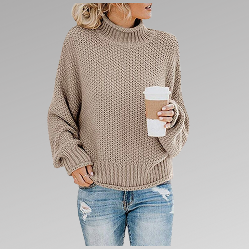 DELACROIX | Pull Col Roulé Grosse Maille Juliette