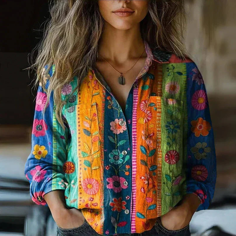 DELACROIX | Blouse à Imprimé Floral Rétro Nanna