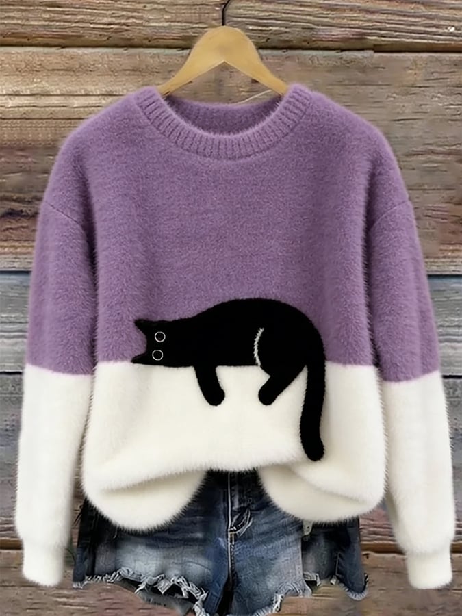 DELACROIX | Pull Douillet Chat Endormi Charlotte
