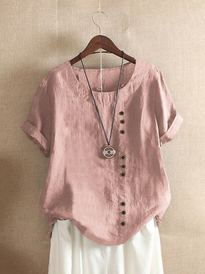 DELACROIX | Blouse Aérée avec Patte de Boutonnage Bianca