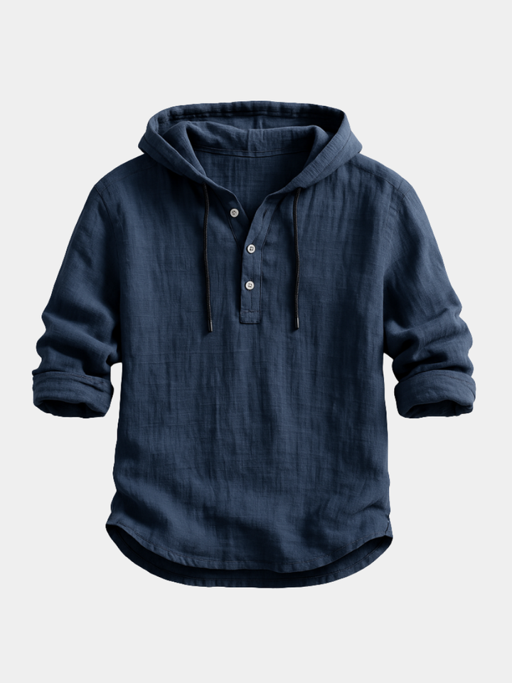 DELACROIX | Chemise en Lin à Capuche Pierre