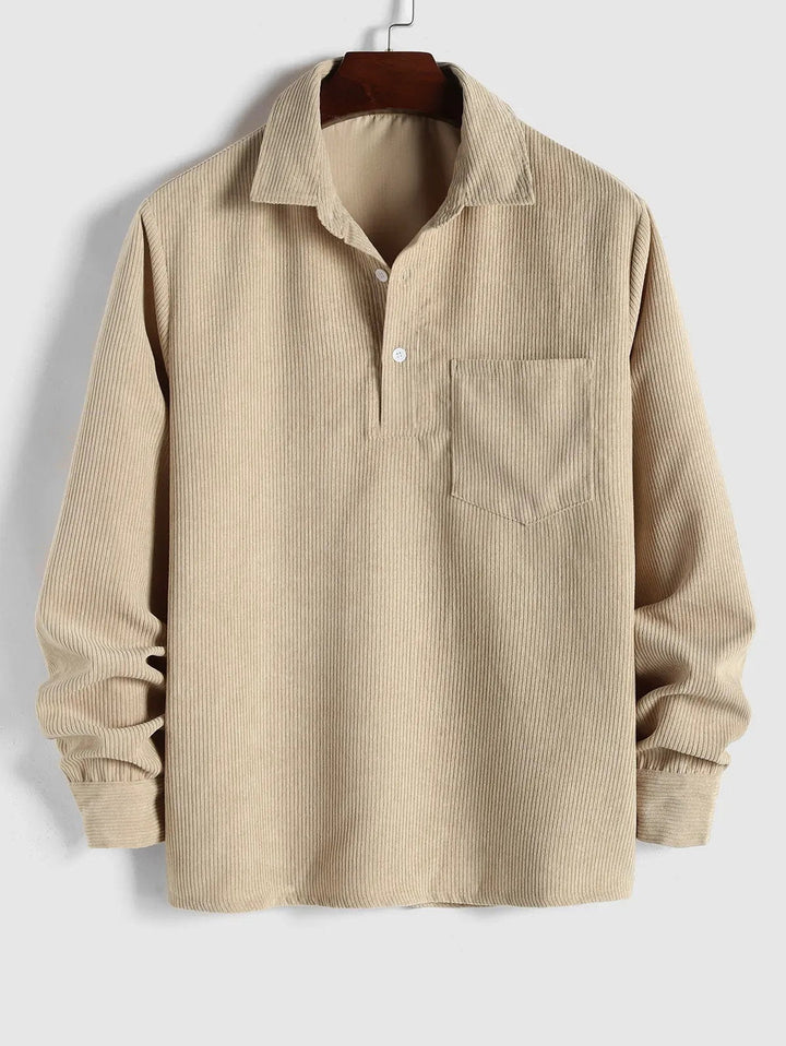 DELACROIX | CHEMISE MANCHES LONGUES DEMI-BOUTONS POUR HOMME
